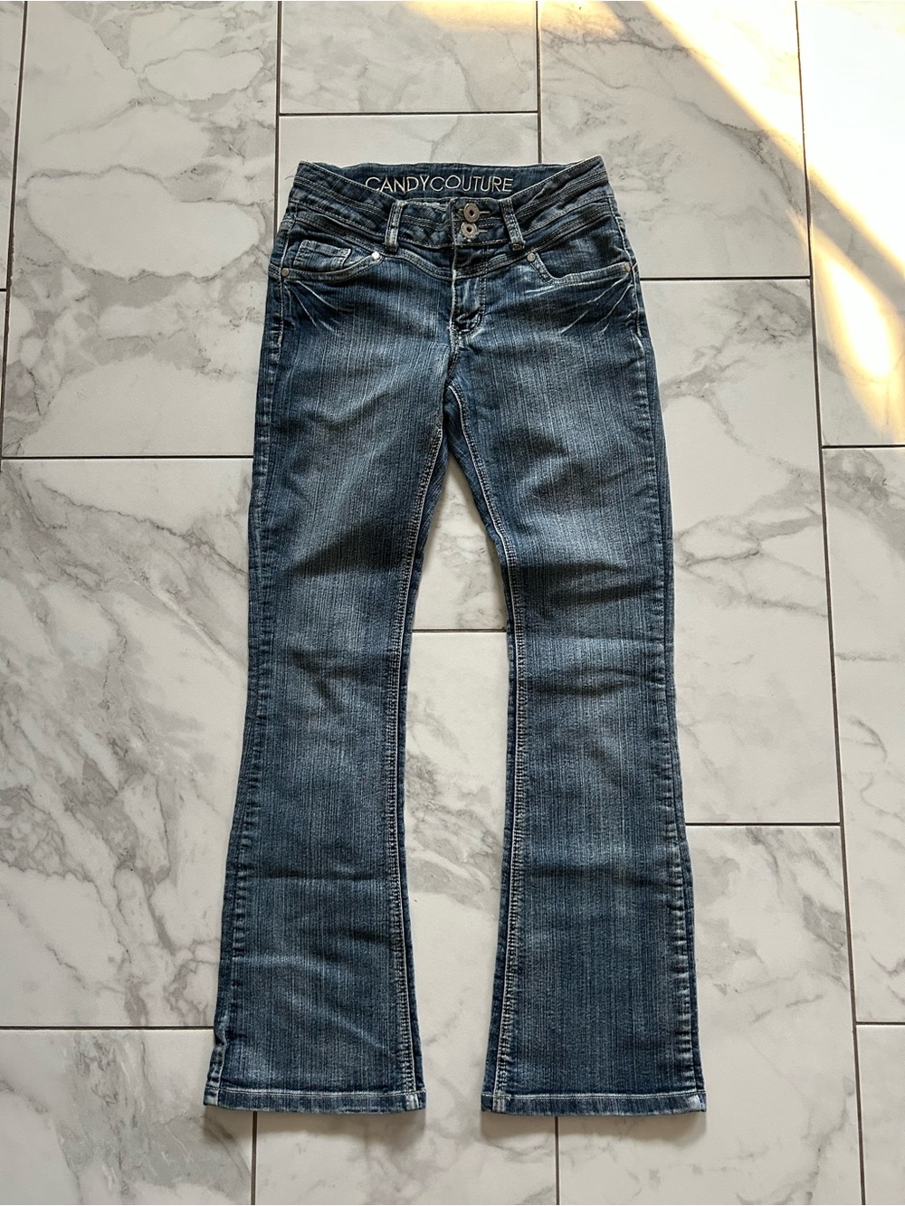 y2k Candy Couture Bootcut / Flare Dark Wash Denim Jeans